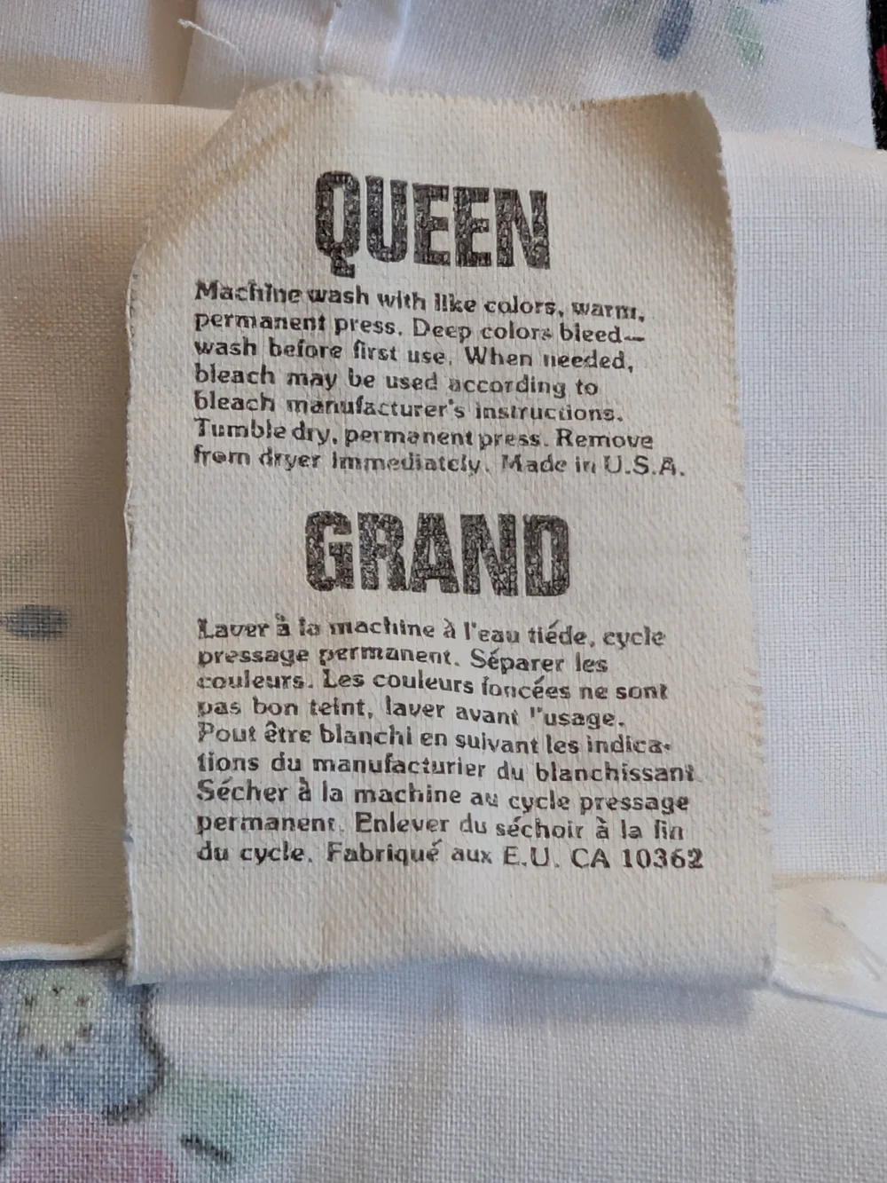 Vintage Sheet Set Queen Fieldcrest Howard Kaplans French Barn Pig Goose Rabbit